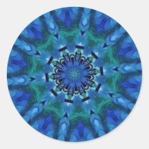 Stickers Mandala Vert Bleu
