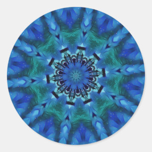 Stickers Mandala Vert Bleu