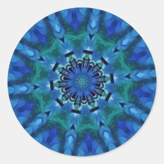 Stickers Mandala Vert Bleu