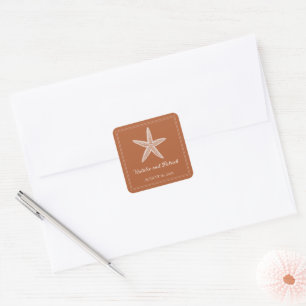 Stickers Mariage à l'Estarfish orange brûlé