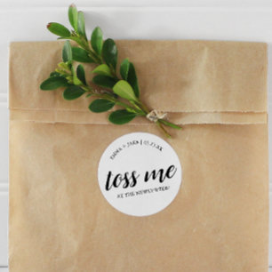 Stickers mariage à toss nouvellement mariés avec n