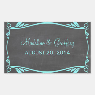 Stickers Mariage Aqua Flourish Chalkboard