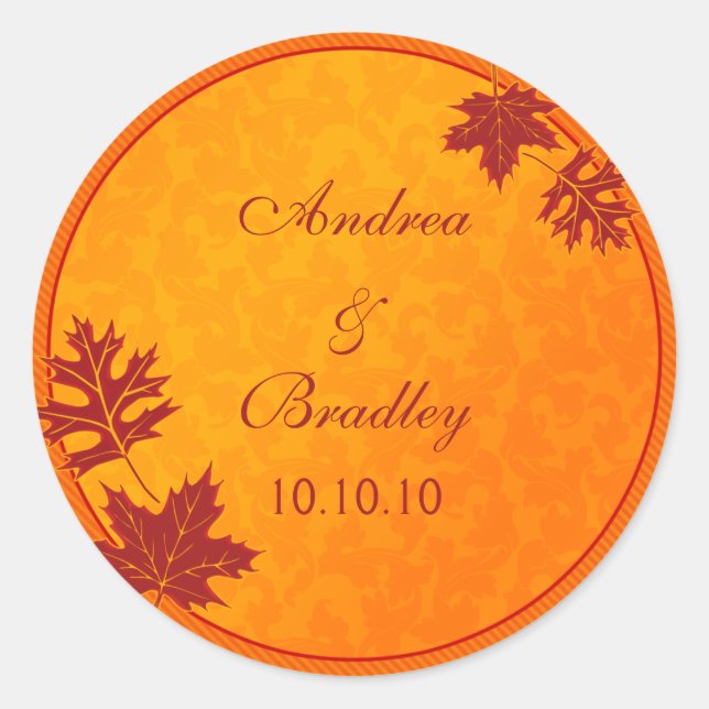 Stickers Mariage Automne (Devant)