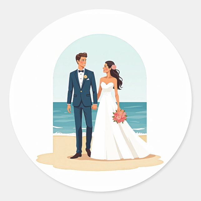 Stickers Mariage Bliss Ocean (Devant)