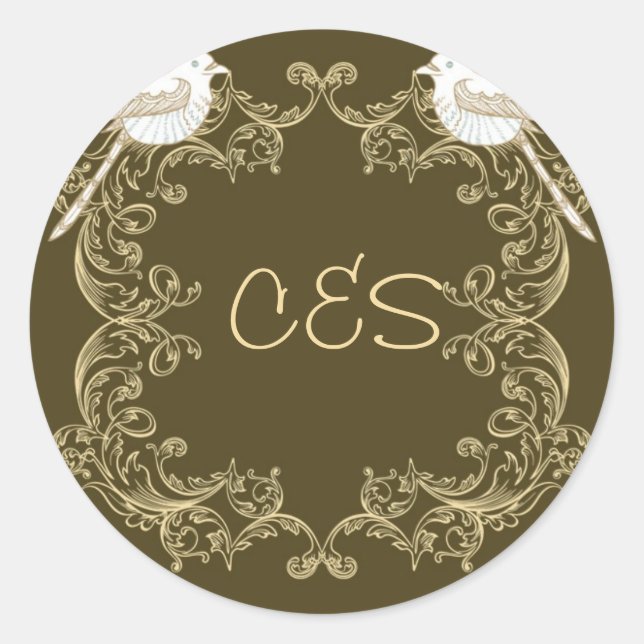 Stickers Mariage Brown/Creme Inséparables (Devant)