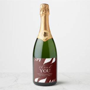 Stickers Mariage Champagne Feuille Bourgogne