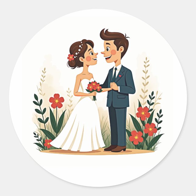 Stickers mariage Couple (Devant)