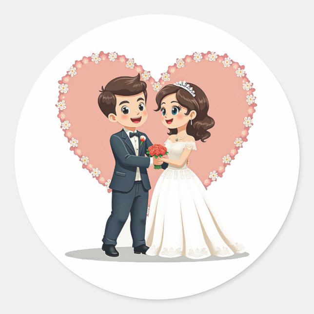 Stickers mariage Couple (Devant)