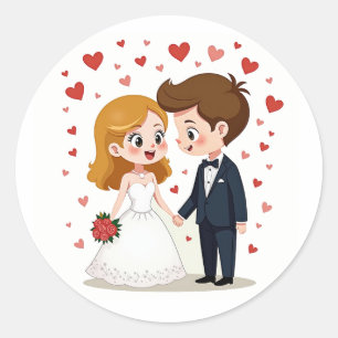 Stickers Mariage couple adorable
