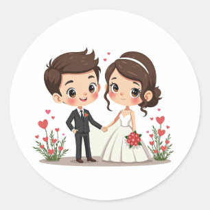 Stickers Mariage couple adorable