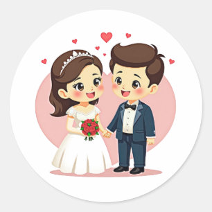 Stickers Mariage couple adorable