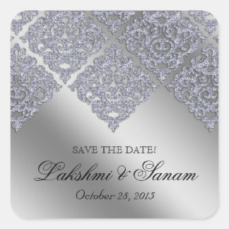 Stickers mariage damassé Silver Sparkies Xmas