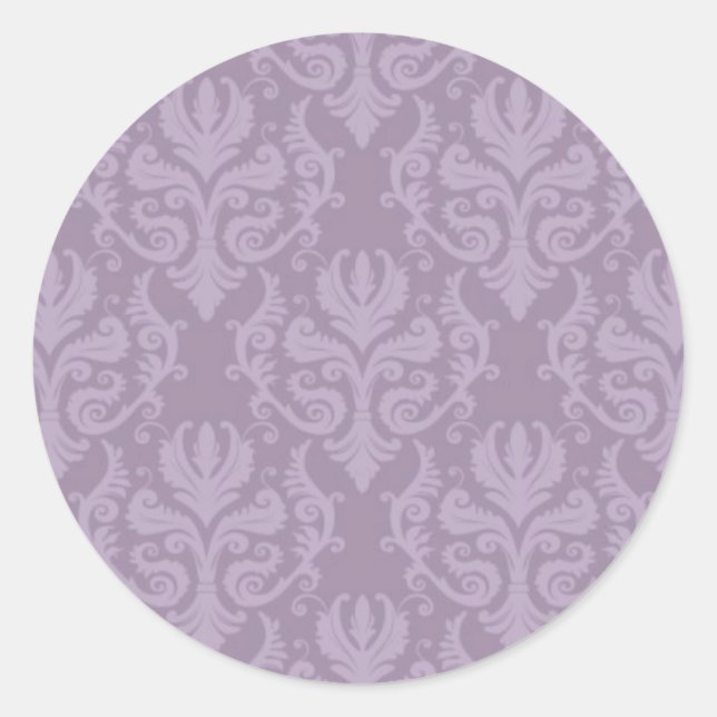 Stickers Mariage damassé violet (Devant)