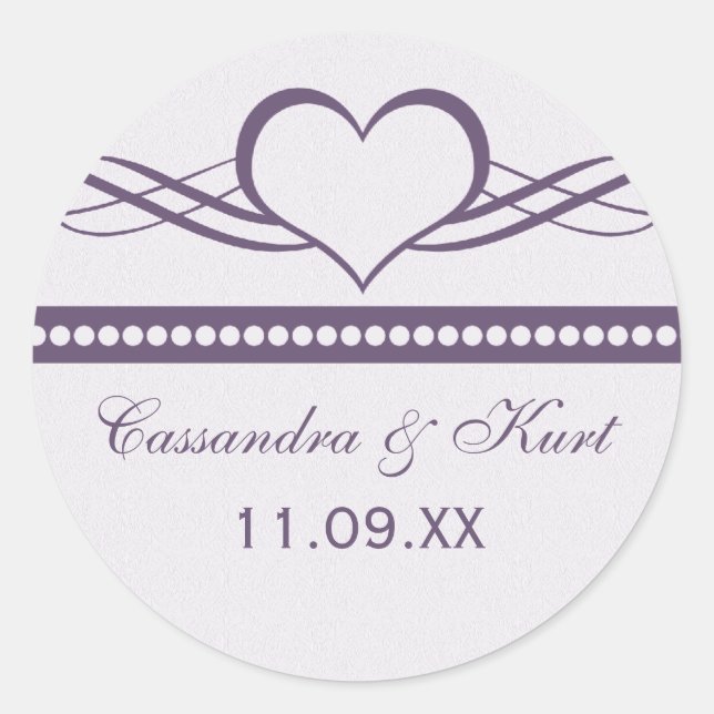 Stickers Mariage de Coeur Romantique (Devant)