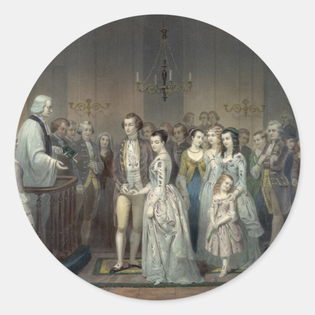 stickers mariage de George Washington (Devant)