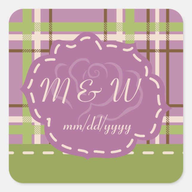 Stickers Mariage de jardin de campagne (Devant)