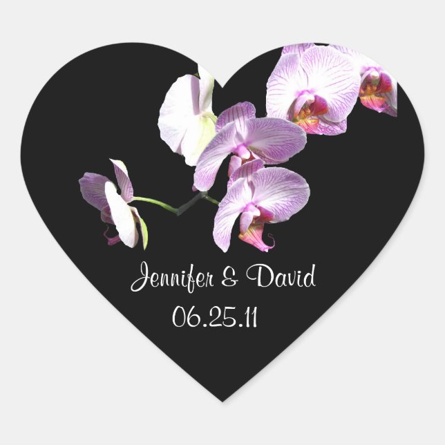 Stickers Mariage de l'orchidée mauve (Devant)
