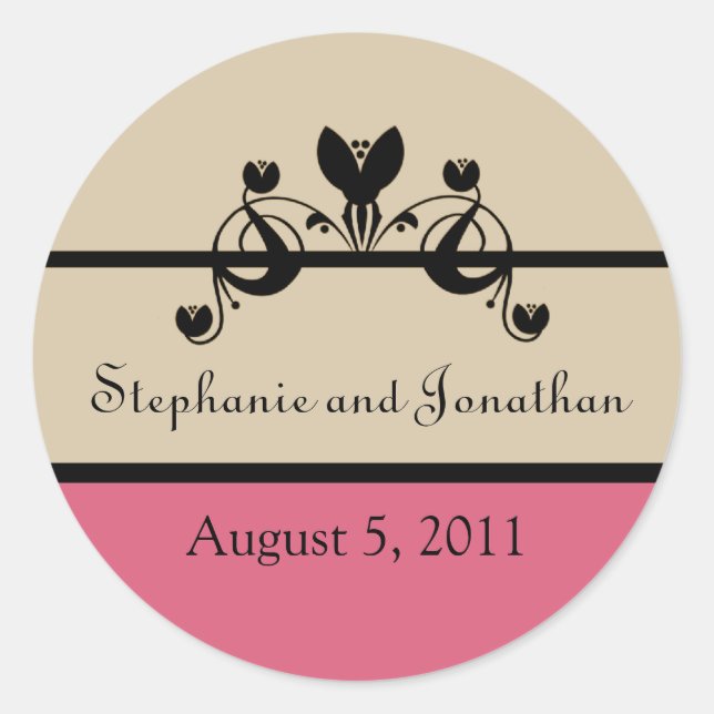 Stickers Mariage Élégant Flore Frottes (Devant)