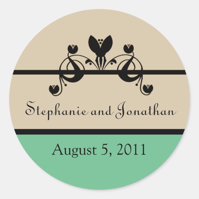 Stickers Mariage Élégant Flore Frottes (Devant)