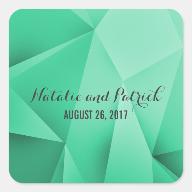 Stickers mariage Emerald Jewel Tones (Devant)
