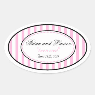 Stickers Mariage en bande ovale