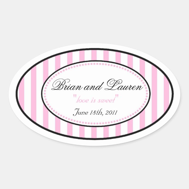 Stickers Mariage en bande ovale (Devant)