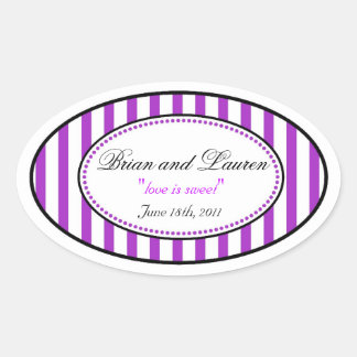 Stickers Mariage en bande ovale