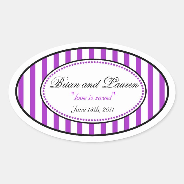 Stickers Mariage en bande ovale (Devant)