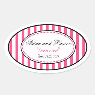 Stickers Mariage en bande ovale