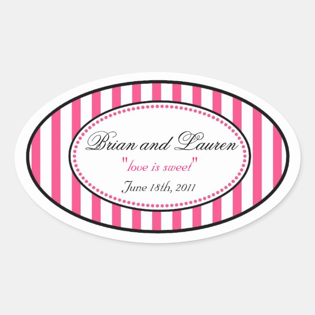 Stickers Mariage en bande ovale (Devant)
