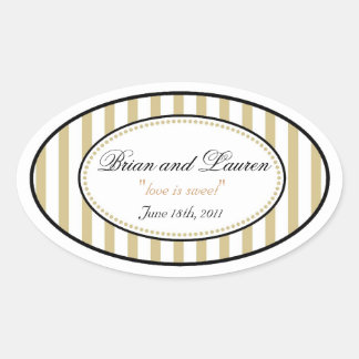 Stickers Mariage en bande ovale