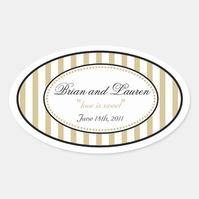 Stickers Mariage en bande ovale (Devant)