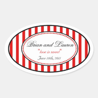 Stickers Mariage en bande ovale