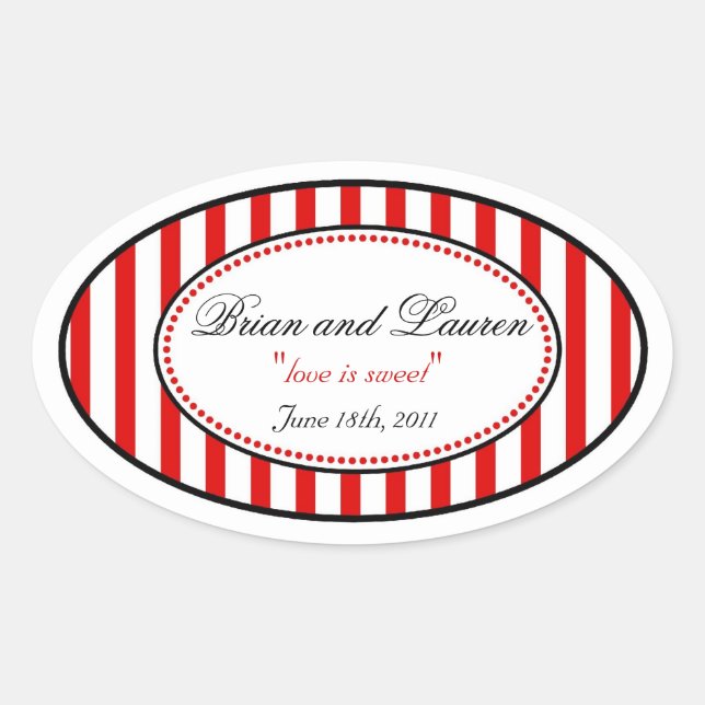 Stickers Mariage en bande ovale (Devant)