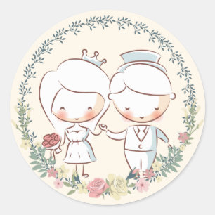 Stickers Mariage et Mariage Floral Cute