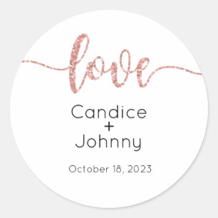 Stickers Mariage, Étiquettes Mariage, Script, Amou