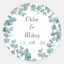 Stickers Mariage Eucalyptus Botanique