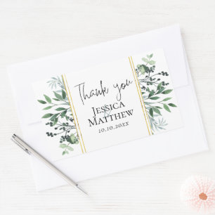 Stickers Mariage Eucalyptus Gold Foil