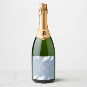 Stickers Mariage Feuille Champagne Dusty Blue
