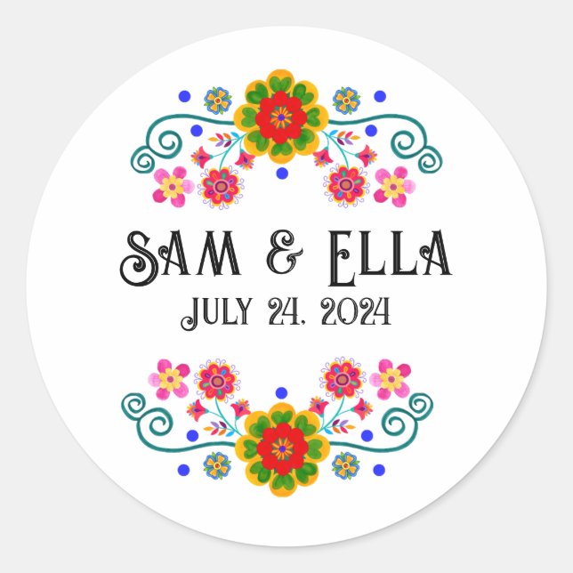 Stickers Mariage Fiesta - Personnaliser pour votre (Devant)