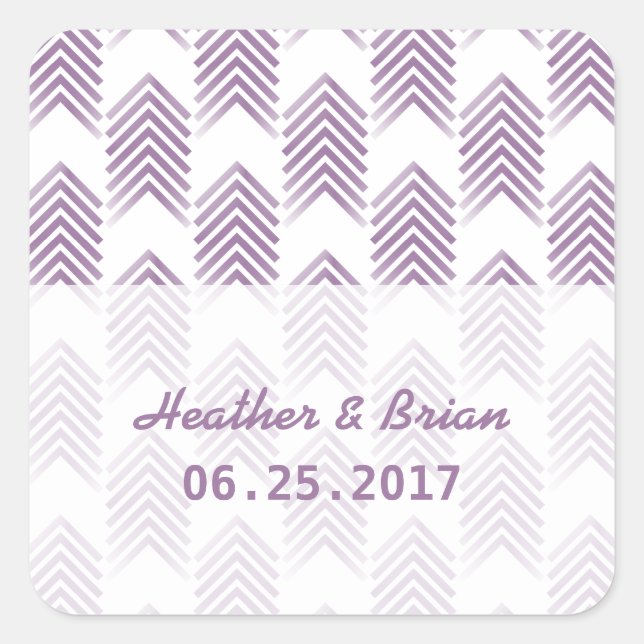 Stickers Mariage Flèches Tribales Violettes (Devant)