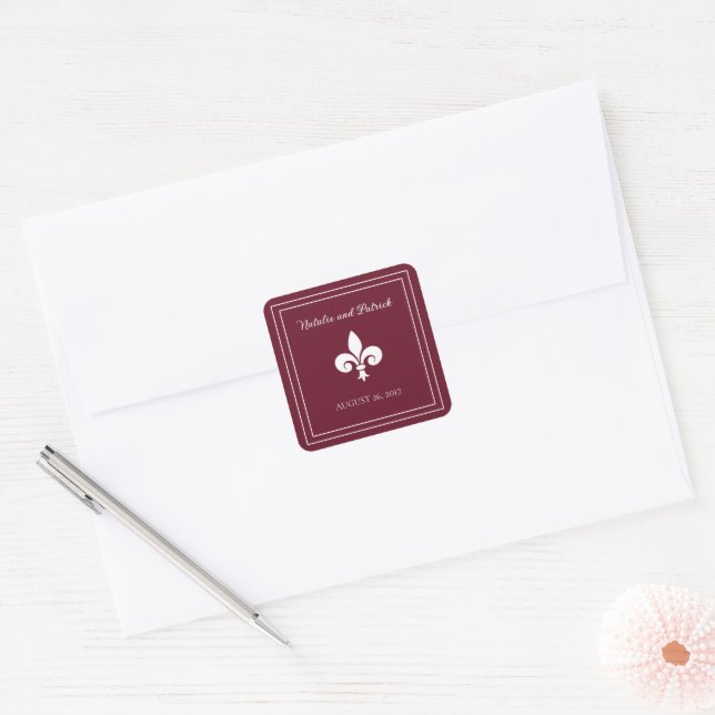 Stickers Mariage Fleur de Lis (Enveloppe)
