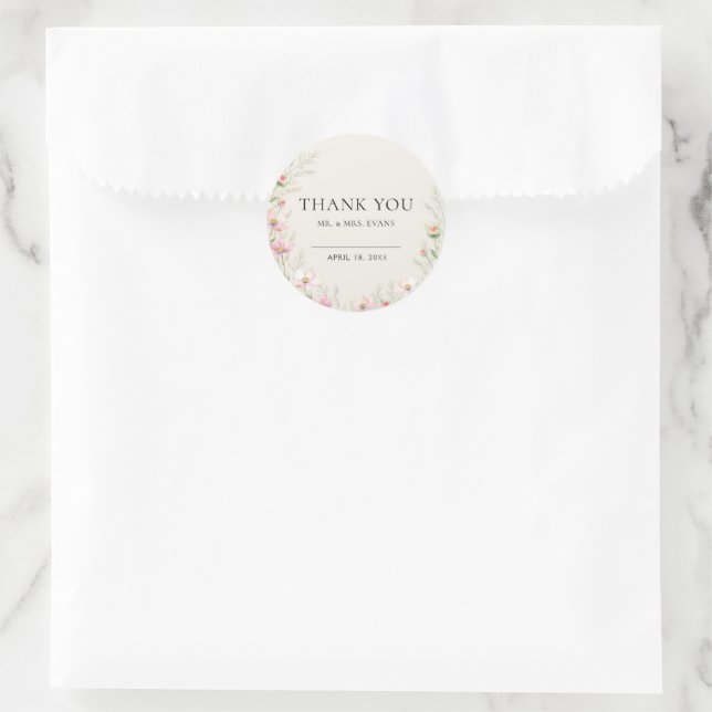 Stickers Mariage fleur sauvage (Sac)