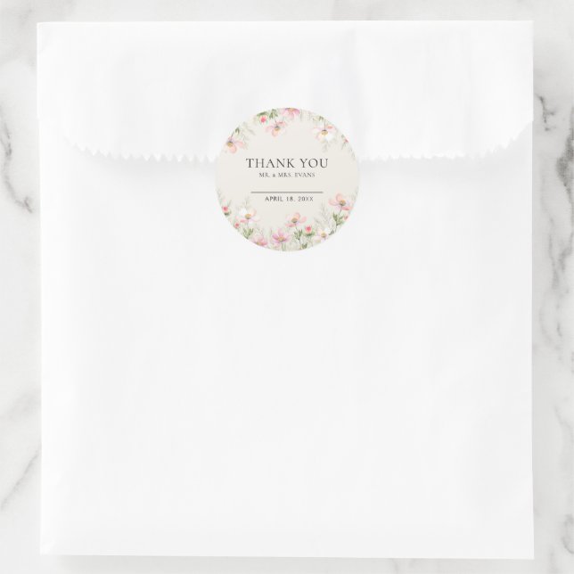 Stickers Mariage fleur sauvage (Sac)