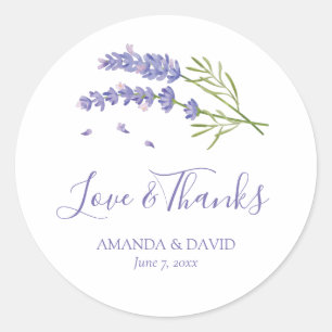 Stickers Mariage Floral Lavande violette élégant