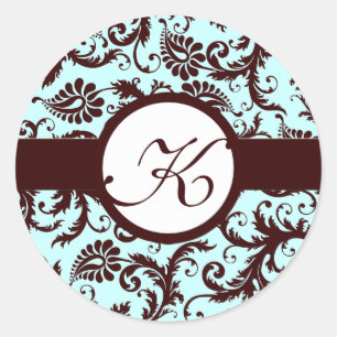Stickers Mariage Floral Vintage Brown profond