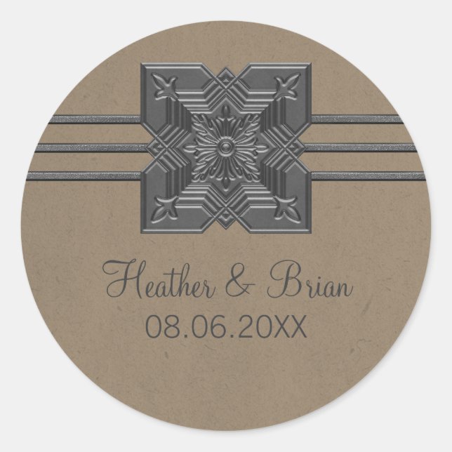 Stickers Mariage Frontal Mocha Medallion (Devant)