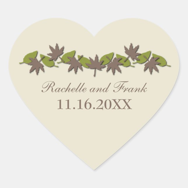 Stickers Mariage Frontalier, Brown/Vert (Devant)
