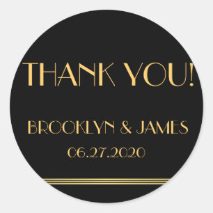 Stickers Mariage Gold Et Black Great Gatsby