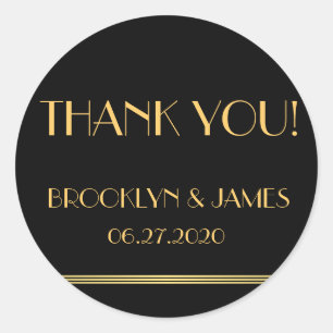 Stickers Mariage Gold Et Black Great Gatsby